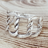 Handcrafted Sterling Silver Braided Ring. Viking Norse Jewelry.