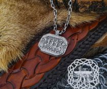 Sterling Silver Viking Longship Pendant. Handmade Drakkar Necklace.