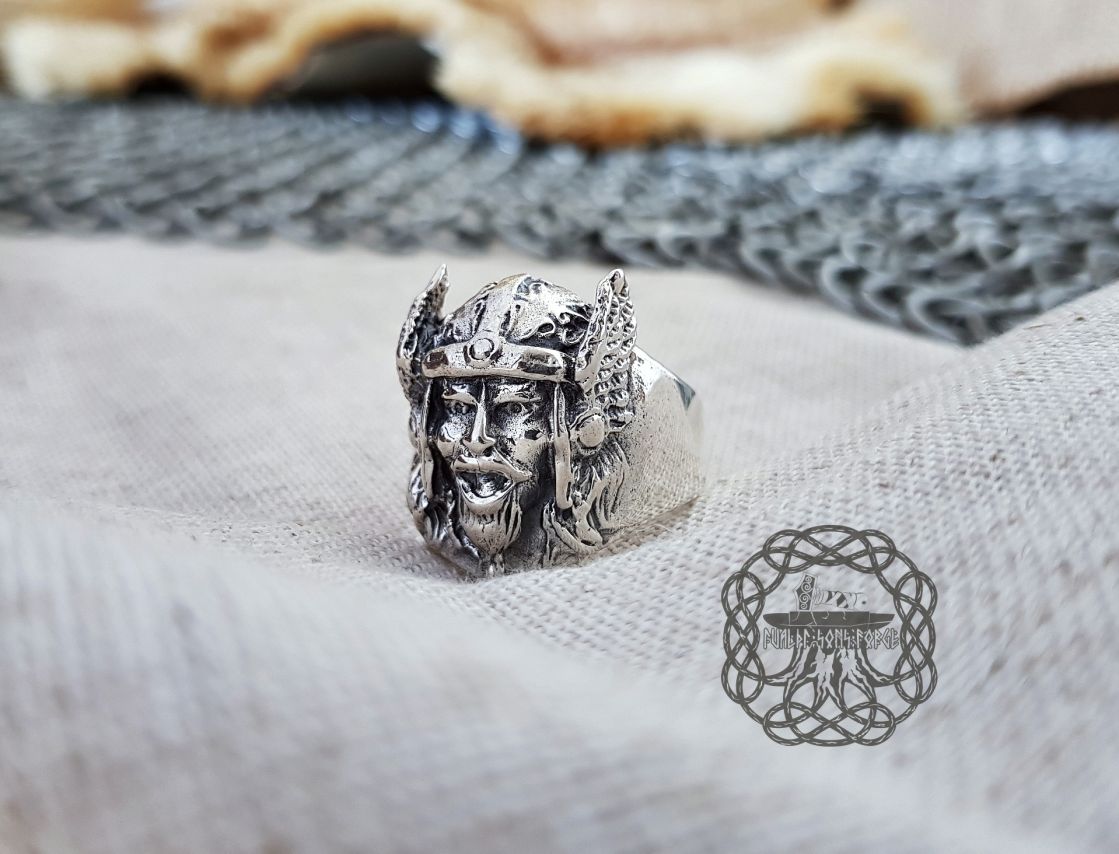 Thor Ring Viking Helmet Ring Viking Ring Sterling Silver Ring Viking Jewelry Norse Ring Scandinavian Ring