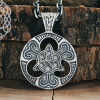 Handmade Sterling Silver Triquetra Knot Pendant. Celtic Symbol Necklace.