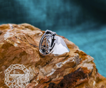 Sterling Silver Horse Ring. Handmade Lucky Horseshoe Jewelry.