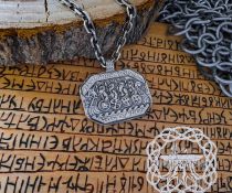 Sterling Silver Viking Longship Pendant. Handmade Drakkar Necklace.