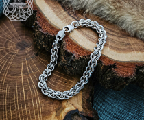 Sterling Silver Viking Bracelet. Handmade Norse Mythology Jewelry Gift.