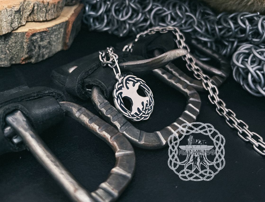 Sterling Silver Yggdrasil Necklace. Norse Viking Pendant.