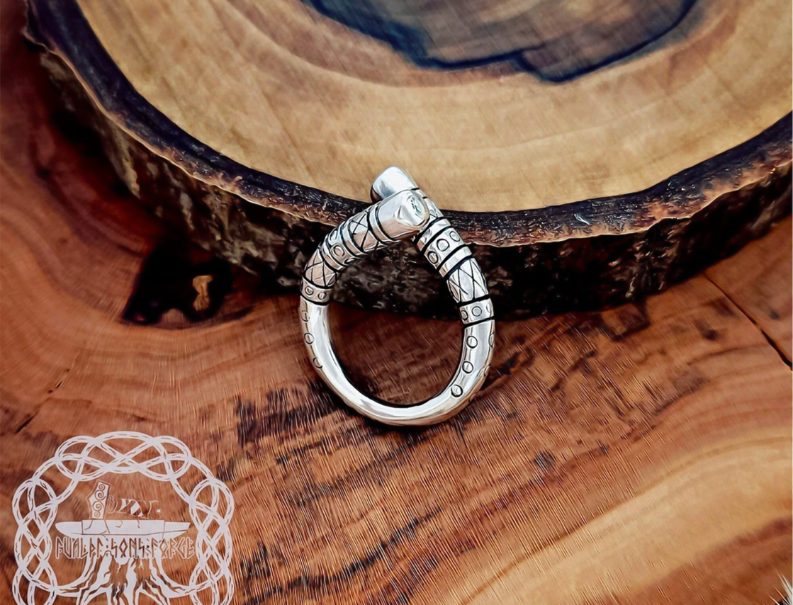 Sterling Silver Erlendur Ring. Authentic Handmade Viking Jewelry.