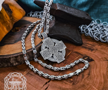 Sterling Silver Celtic Cross Pendant. Handmade Reversible Necklace.