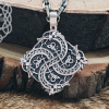 Handmade Sterling Silver Viking Dragon Pendant. Urnes Style Norse Jewelry.