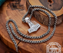 Handmade Sterling Silver Viking Chain. Norse Replica Necklace.