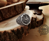 House Targaryen Ring, Sterling Silver Ring, Game of Thrones Jewelry, Targaryen House Amulet, Daenerys Targaryen, Fire and Blood