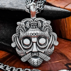 Handmade Sterling Silver Loki Mask Pendant. Viking Replica from Gnezdovo.