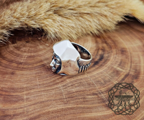 Sterling Silver Salvador Dali Ring. Hooded Design with Bandolier.