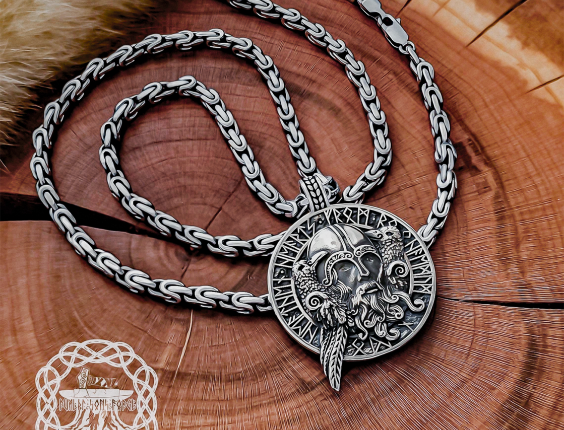 Stylized Sterling Silver Anchor Chain Necklace