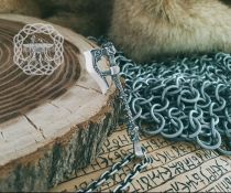 Norse Long Axe Pendant. Sterling Silver Viking Necklace.