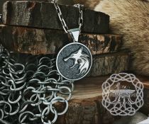 Wolf School Medallion Wolf Pendant Sterling Silver Cosplay Pendant Witcher Wolf School Necklace Witcher Medallion Witcher Pendant