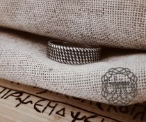 Handmade Sterling Silver Braided Viking Ring. Authentic Norse Jewelry.