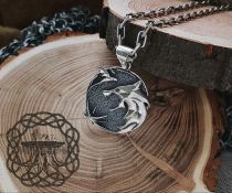 Wolf School Medallion Wolf Pendant Sterling Silver Cosplay Pendant Witcher Wolf School Necklace Witcher Medallion Witcher Pendant