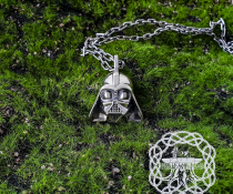 Handmade Sterling Silver Darth Vader Pendant. Star Wars Jewelry.