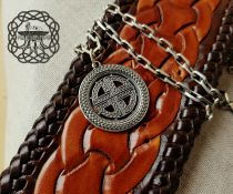 Handmade Sterling Silver Viking Shield Knot Pendant Necklace