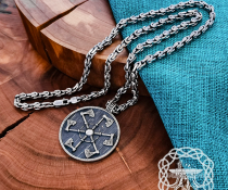 Stylized Sterling Silver Anchor Chain Necklace