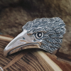 Handmade Sterling Silver Raven Ring. Norse Viking Animal Jewelry.
