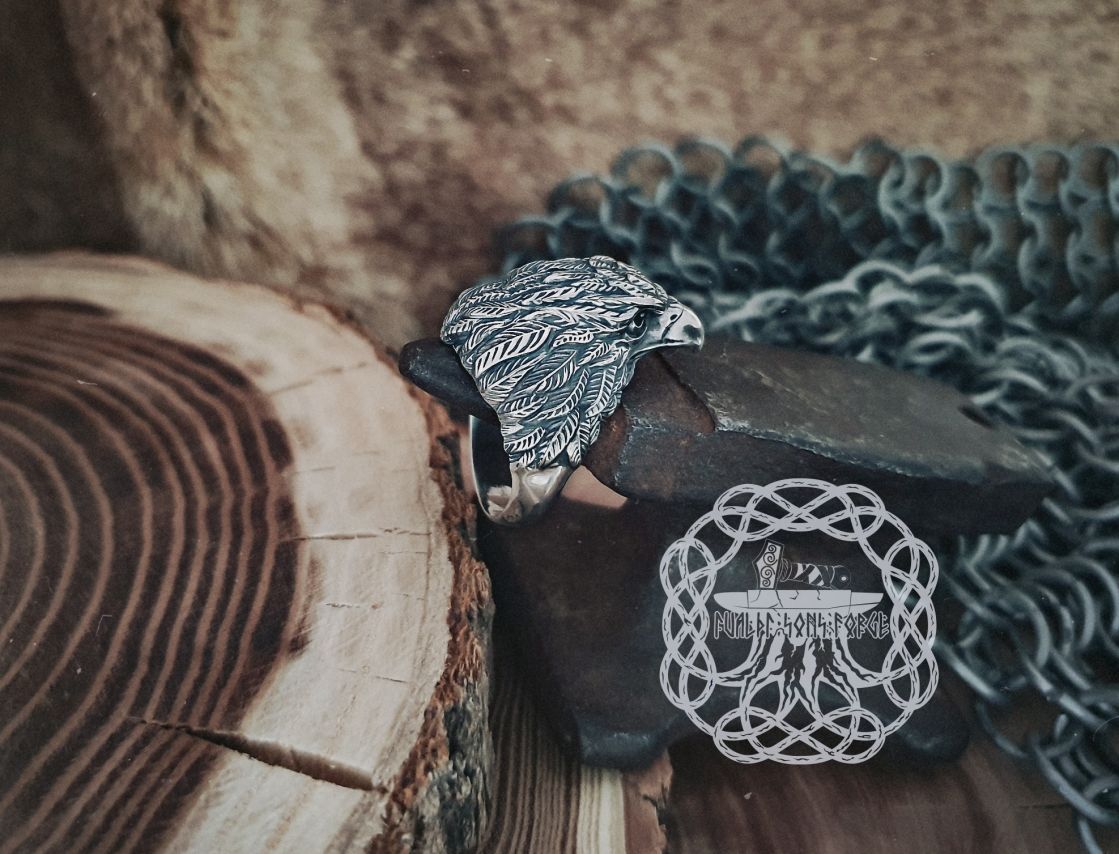 Handcrafted Sterling Silver Eagle Ring. Unique Animal Jewelry.