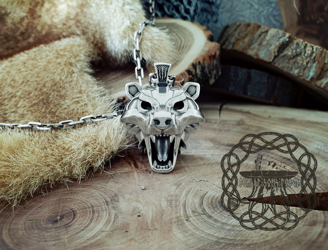 Bear Pendant Sterling Silver Bear Necklace Bear School Bear Medallion