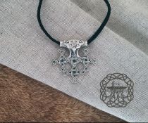 Viking Mjolnir Necklace Replica from Hiddensee. Sterling Silver Thor Hammer Pendant.