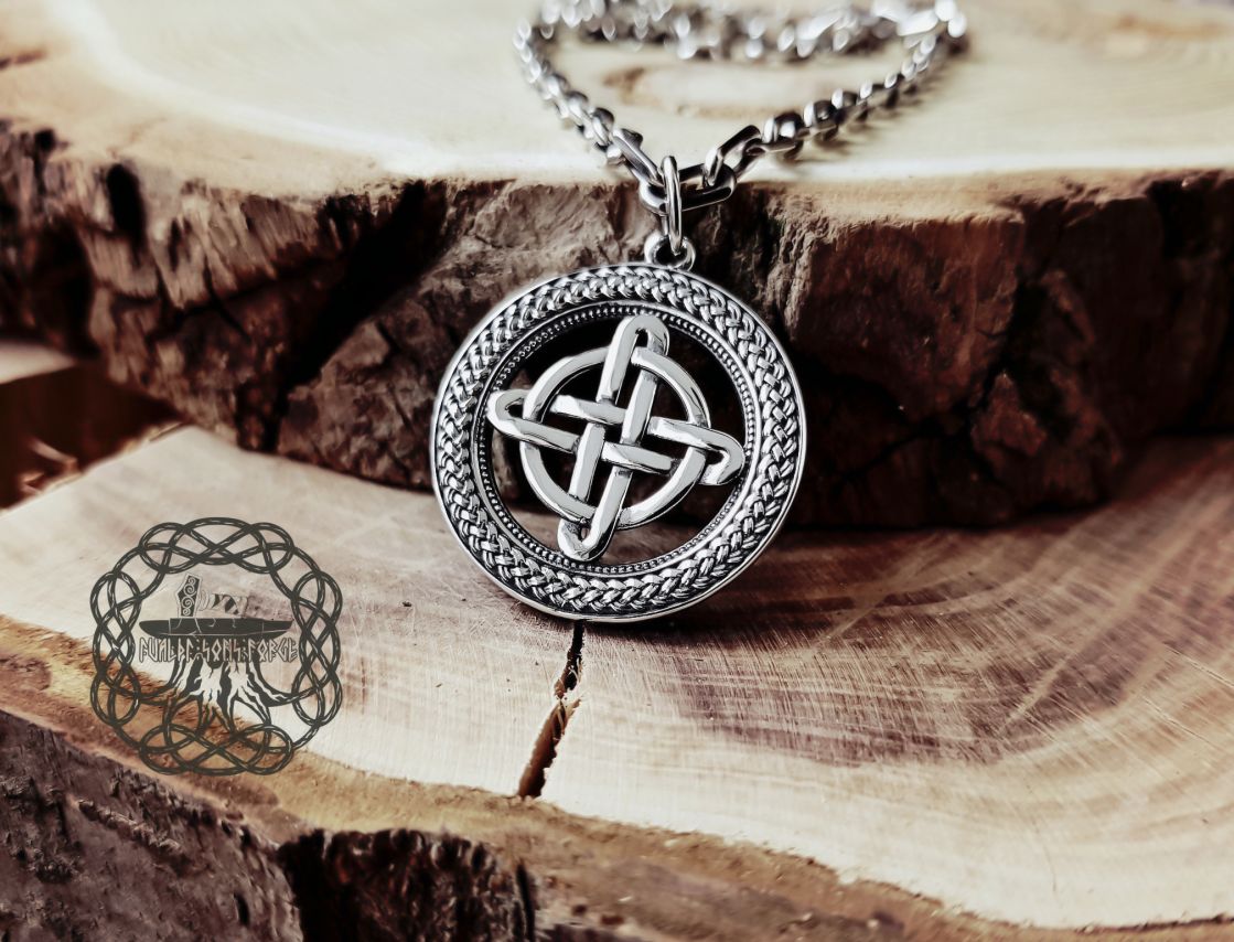 Sterling Silver Celtic Knot Pendant. Seasonal Symbol Necklace.