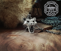 Bear Pendant Sterling Silver Bear Necklace Bear School Bear Medallion