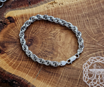 Sterling Silver Norse Bracelet. Handcrafted Viking Jewelry.