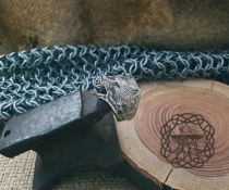 Handmade Sterling Silver Grizzly Bear Ring. Viking Biker Animal Jewelry.