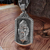 Handmade Sterling Silver Odin Pendant. Norse Viking Necklace.