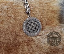 Handmade Sterling Silver Sown Field Pendant. Slavic Pagan Necklace.