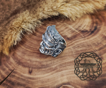 Handmade Sterling Silver Frankenstein Ring. Gothic Inspired Jewelry.