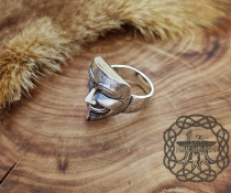 Sterling Silver V for Vendetta Ring. Handmade Mask-Inspired Jewelry.