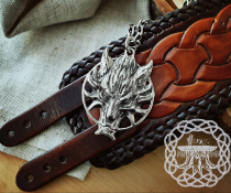 Handmade Sterling Silver Fenrir Pendant. Viking Wolf Necklace.