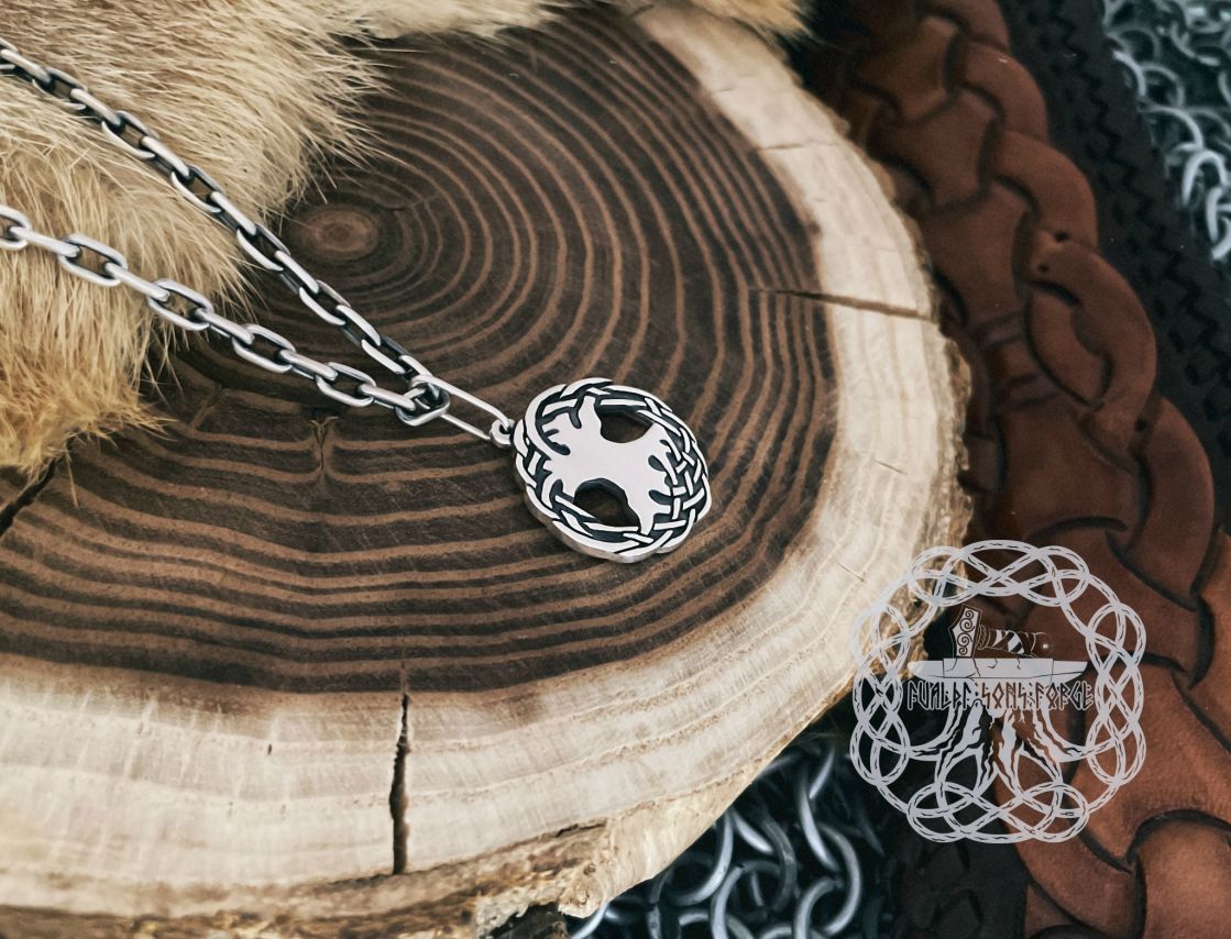Sterling Silver Yggdrasil Necklace. Norse Viking Pendant.