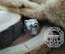 Handmade Sterling Silver Viking Berserker Ring. Norse Bear Jewelry.