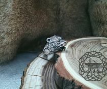 Handmade Sterling Silver Bear Ring. Viking Biker Animal Jewelry.