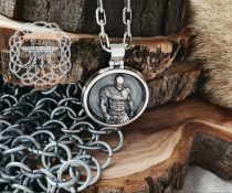 Handmade Sterling Silver Kratos Pendant. God of War Necklace.