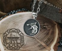 Wolf School Medallion Wolf Pendant Sterling Silver Cosplay Pendant Witcher Wolf School Necklace Witcher Medallion Witcher Pendant