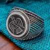 Sterling Silver Raven Banner Ring. Artisan Handmade Viking Design.
