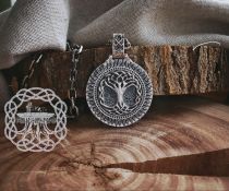 Handmade Sterling Silver Yggdrasil Pendant. Norse Viking World Tree Necklace.
