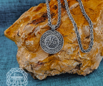 Handmade Sterling Silver Viking Sleipnir Pendant. Urnes Style Necklace.