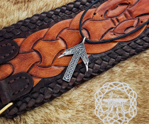 Handmade Sterling Silver Tiwaz Rune Pendant. Viking Raven Norse Necklace.