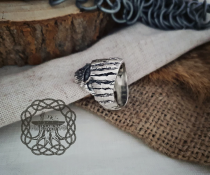 Handmade Sterling Silver Skull Mask Ring. Edgy Biker Jewelry.