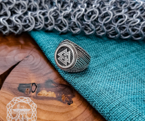 Sterling Silver Valknut Ring. Artisan Handmade Viking Design.