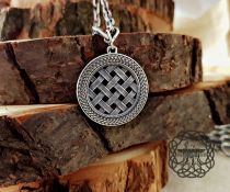 Handmade Sterling Silver Sown Field Pendant. Slavic Pagan Necklace.