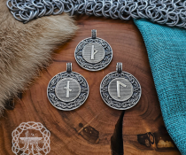 Handmade Sterling Silver Viking Rune Necklace. Urnes Style Pendant.
