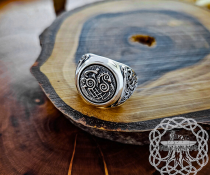 Sterling Silver Sleipnir Ring. Artisan Viking Jewelry.